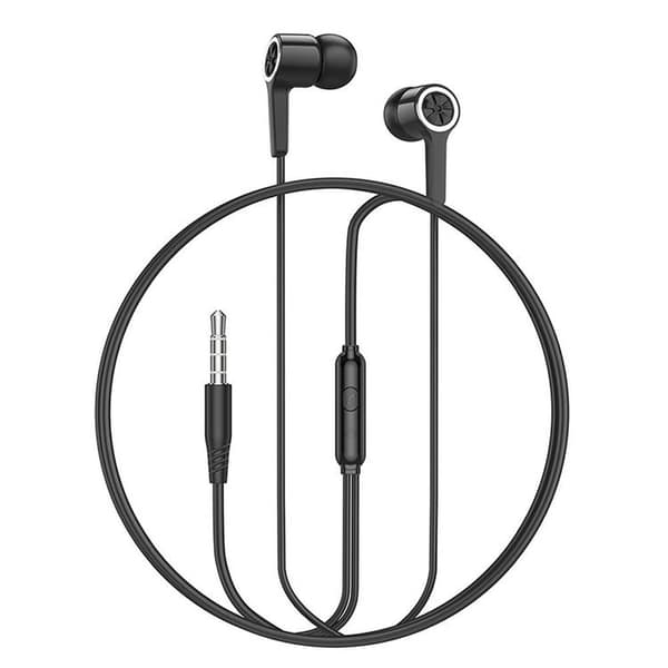HOCO Trådbundna Hörlurar 1.2m Kabel Jack 3.5mm Med Mikro M104 Black