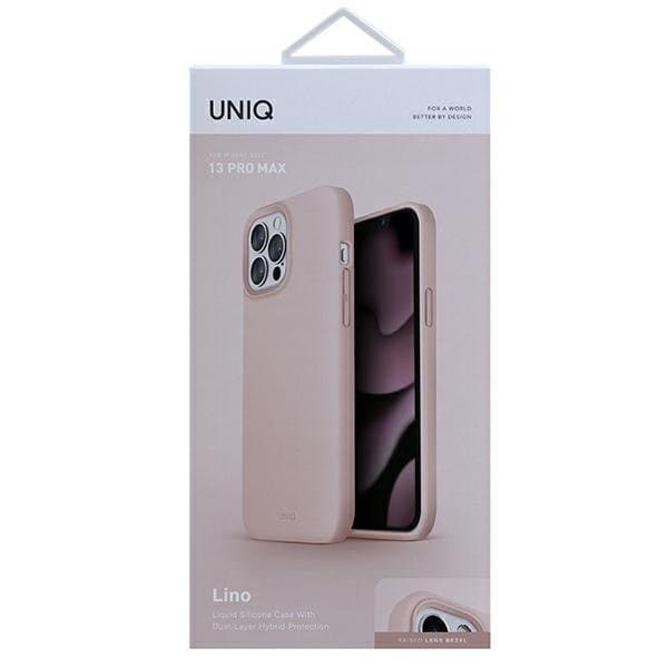 UNIQ Lino Hue -kuori iPhone 13 Pro Max - Blush Rosa Pink