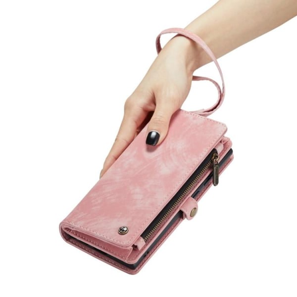Irrotettava Caseme iPhone XR -lompakkokotelo - vaaleanpunainen
