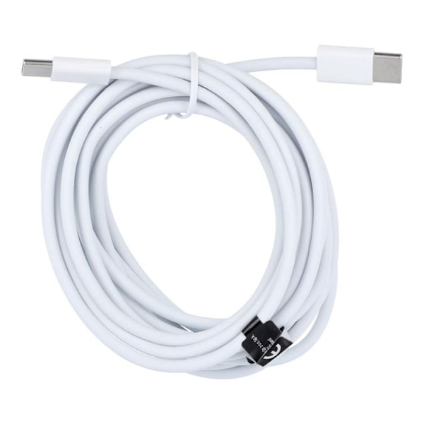 USB-C till USB-C kabel 3m 30W HD26- Vit Vit