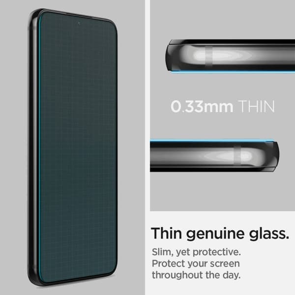 Spigen EZ-FIT Härdat Glas Skärmskydd 2-Pack Galaxy S22 Transparent
