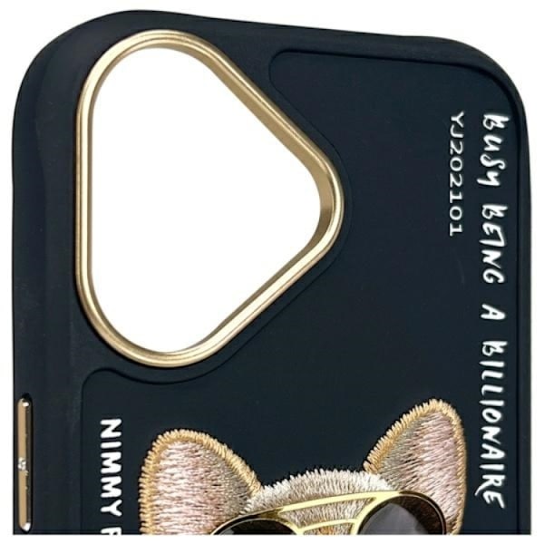 Nimmy Telefontaske til iPhone 16 Briller Cool Dog - Sort Black