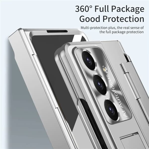 Mobilskal till Galaxy Z Fold7 5G med Skärmskydd Hinge - Silver Silver