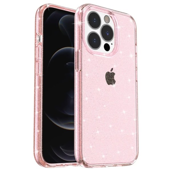 iPhone 15 Pro Mobilskal Glittrande - Rosa