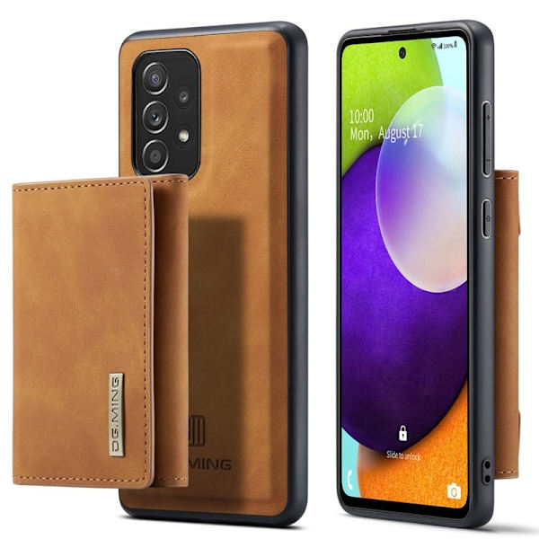 DG.MING Plånboksfodral med Ställ för Samsung Galaxy A52 - Brun
