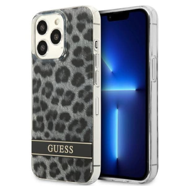 Guess iPhone 13 Pro Mobilskal Leopard - Grå Grå