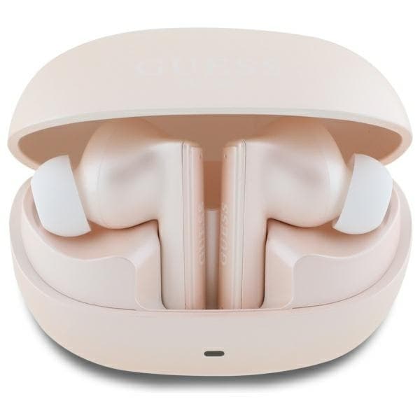 Guess TWS In-Ear øretelefon Bluetooth Kapsel Trykt Logo - Lyserød Rosa