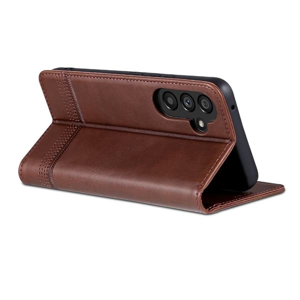 AZNS Samsung Galaxy A34 5G Plånboksfodral Konstläder - Brun