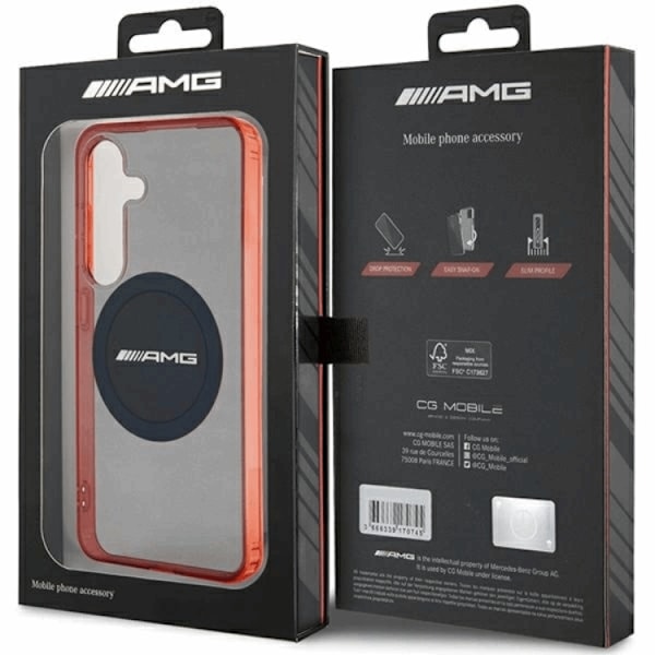 AMG Galaxy S24 Mobilskal MagSafe Transparent Bicolor - Svart Svart