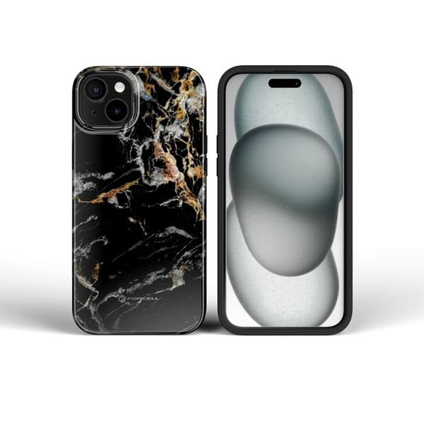 Forcell Mobilskal till iPhone 16 Plus MagSafe Mirage - Svart Marble Black