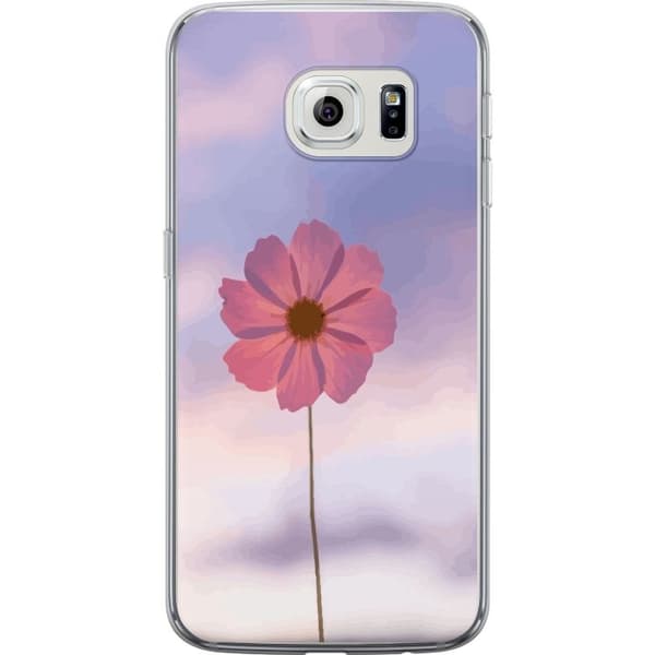 Mobilcover til Samsung Galaxy S6 edge med Rosa blomst