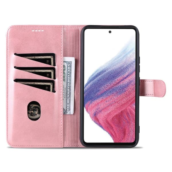 AZNS Samsung Galaxy A54 5G Plånboksfodral Konstläder - Roséguld