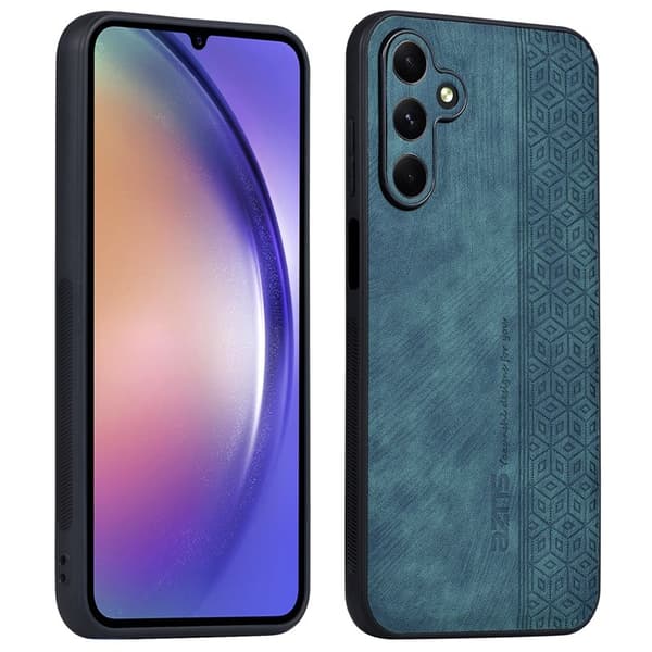 AZNS Samsung Galaxy A55 5G Plånboksfodral Konstläder - Grön