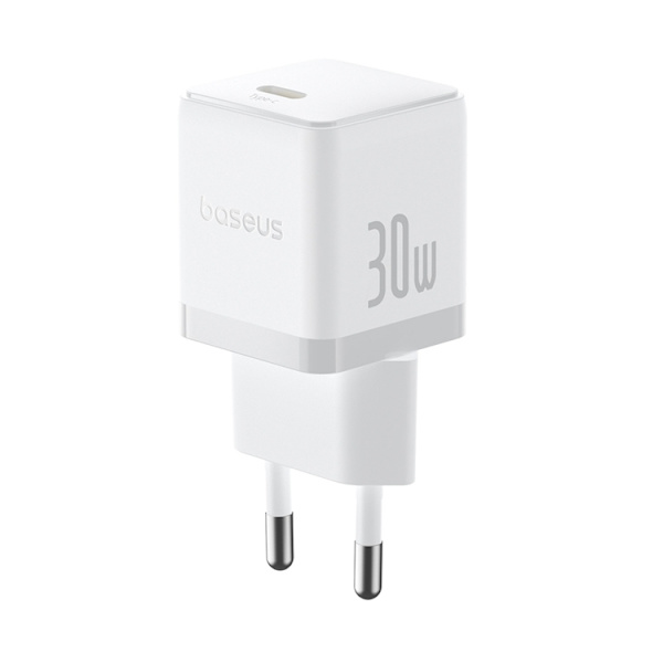 Baseus Snabbladdare USB-C 30W Palm - Vit Vit