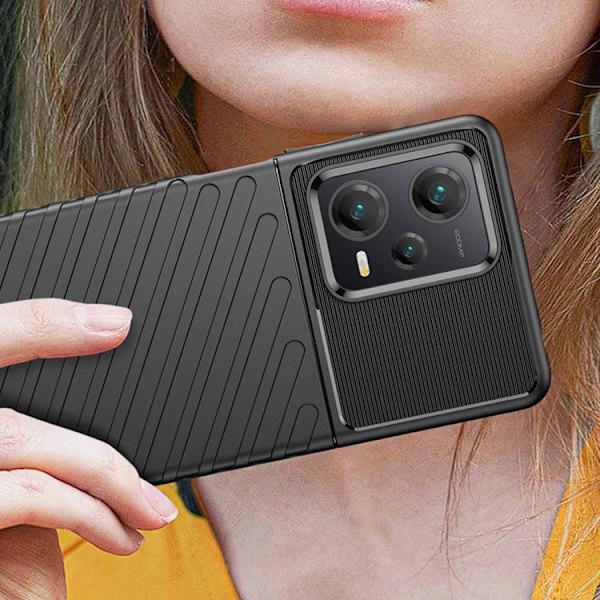 Mobilskal till Xiaomi Redmi Note 12 Pro Plus Thunder Armor Silikon - Svart Svart
