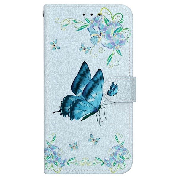Sony Xperia 1 VII Konstläder Plånboksfodral Pattern Printing - Butterfly Blå