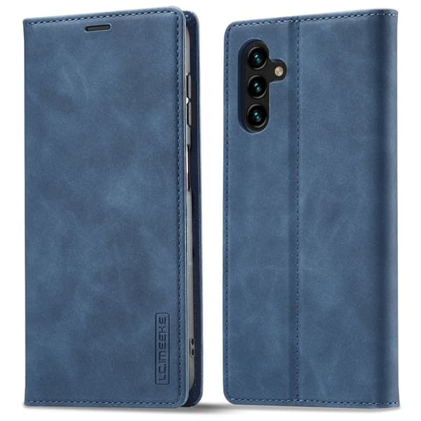 LC.IMEEKE Samsung Galaxy S24 FE Plånboksfodral Konstläder - Blå