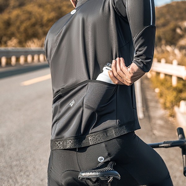 Rockbros Långärmad Cykeltröja Höst/Vinter XL - Svart