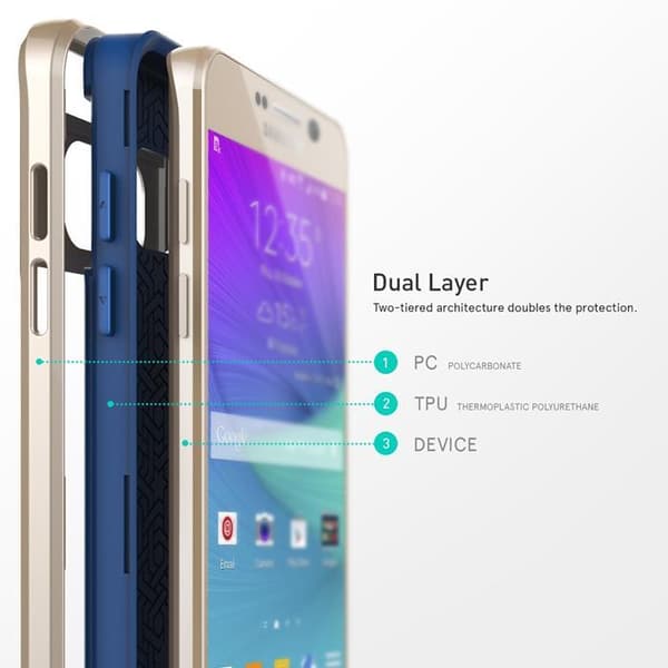 Caseology Wavelength Series BaksideSkal till Samsung Note 5 - Blå Blå