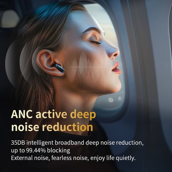 Trådlösa Bluetooth-Hörlurar In-Ear ANC + ENC Smart LX-50 Vit