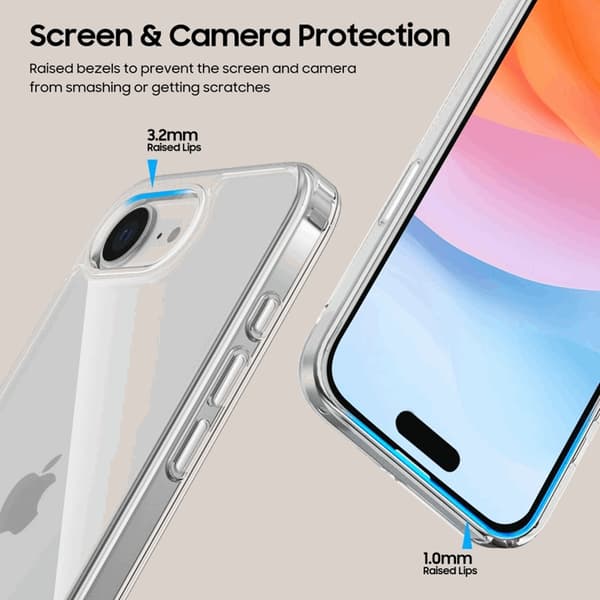 Tech-Protect Mobilskal till iPhone 16e/17e Flexair - Clear Transparent