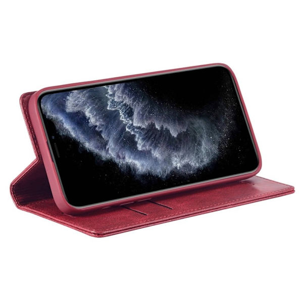 LC.IMEEKE iPhone 11 Pro Plånboksfodral Konstläder - Röd