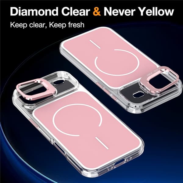 Mobilskal till iPhone Air MagSafe Lens Kickstand TPU + PC - Rosa Rosa