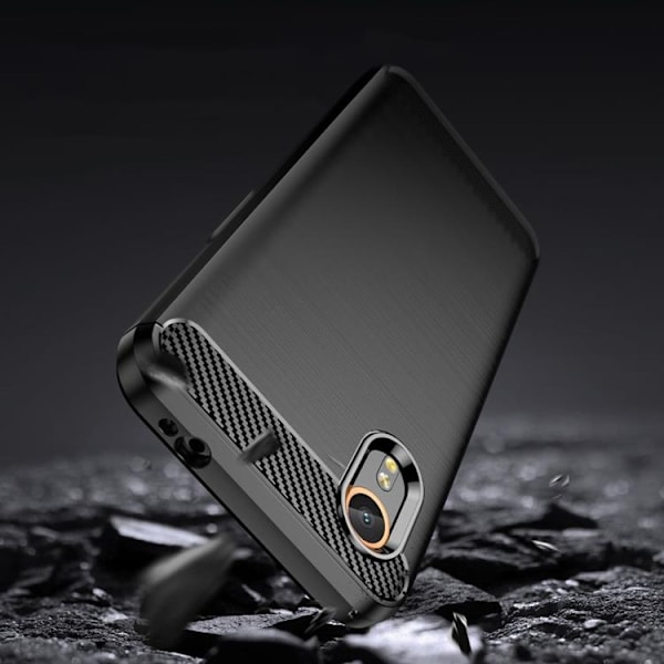 Tech-Protect Telefontaske til Galaxy XCover 7 TPUcarbon - Sort Svart
