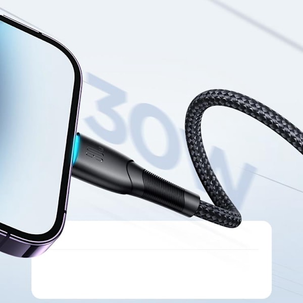 Joyroom Starry USB-C - Lightning 30W -kaapeli 1m - Musta Black