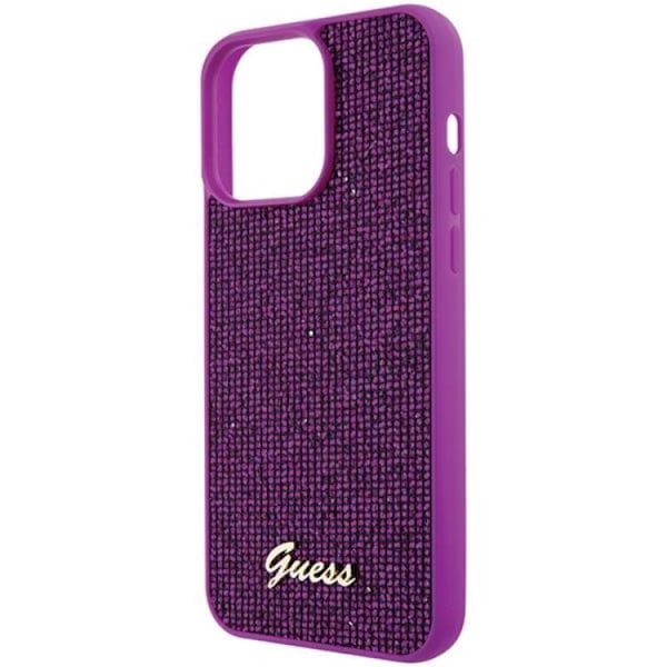 Guess Mobilskal till iPhone 15 Pro Max Disco Metal Script - Rosa Rosa