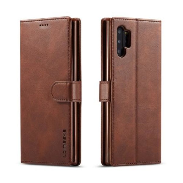 LC.IMEEKE Lompakkokotelo Samsung Galaxy Note 10 Plus - Ruskea Brown