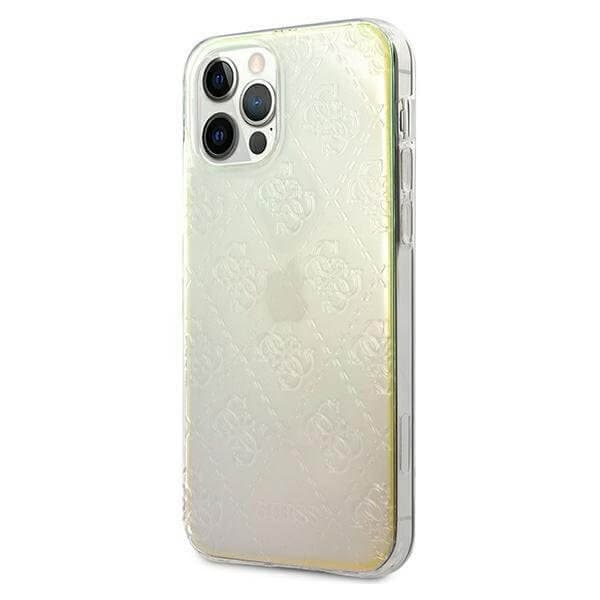 Guess iPhone 12 & 12 Pro cover 3D Pattern Collection opal