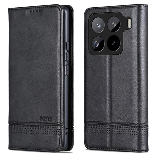 AZNS Xiaomi 15 Pro Plånboksfodral Konstläder - Svart