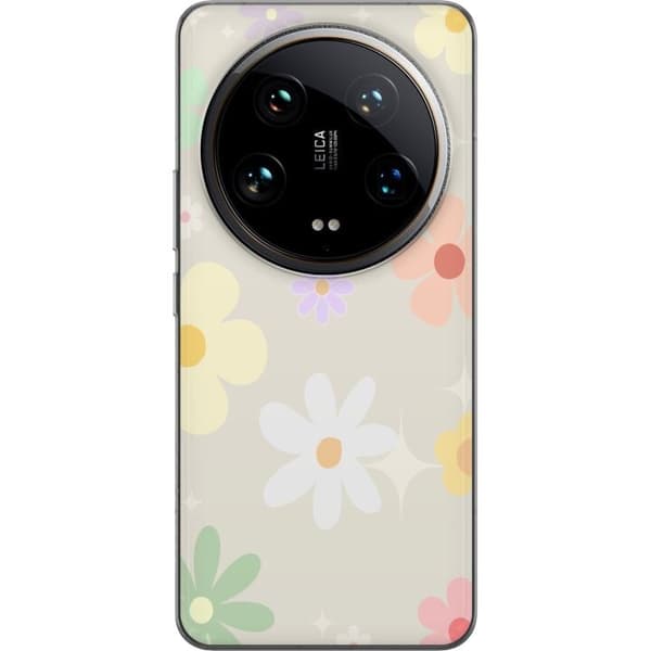 Mobiltelefon taske til Xiaomi 14 Ultra med fejede blomster