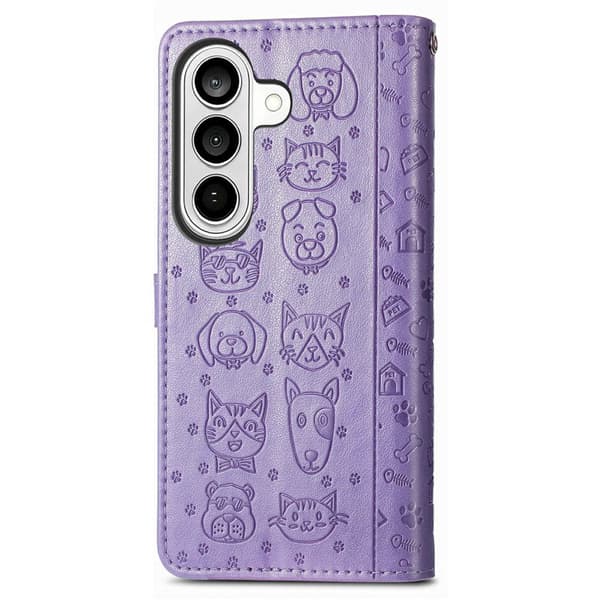 Plånboksfodral för Samsung Galaxy S26 Plus Konstläder - Ljuslila