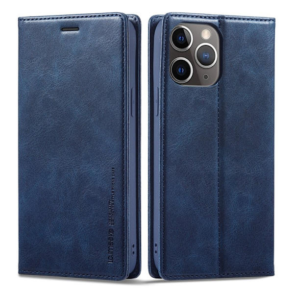 LC.IMEEKE iPhone 11 Pro Max Plånboksfodral Konstläder - Blå