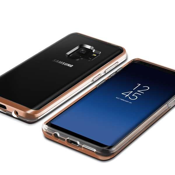 Verus Crystal Bumper -kuori Samsung Galaxy S9:lle - Blush Gold