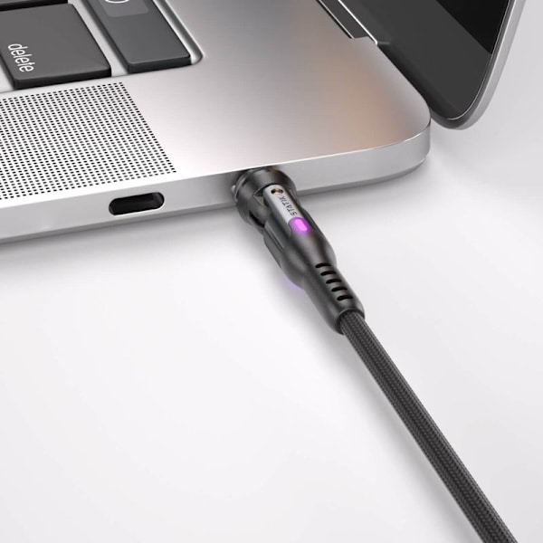 STATIK Kabel PowerPivot Pro Nylon Flettet USB-C Til USB-C Sort 1m