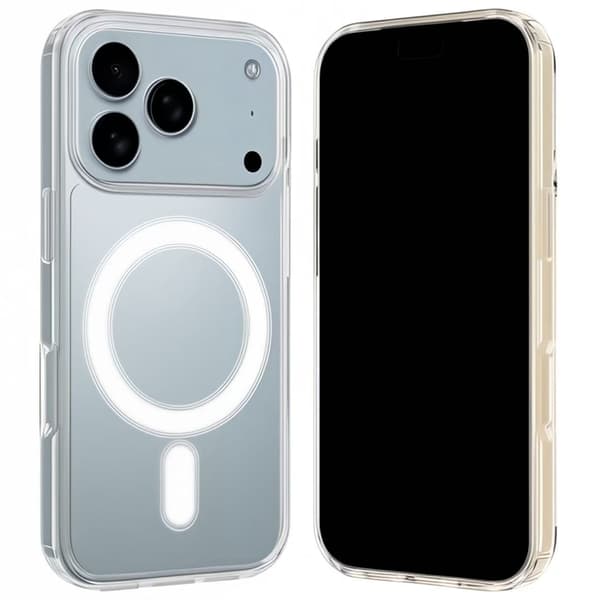 WANLONFENG Mobilskal till iPhone 17 Pro Max MagSafe + [2-Pack] Härdat glas Transparent