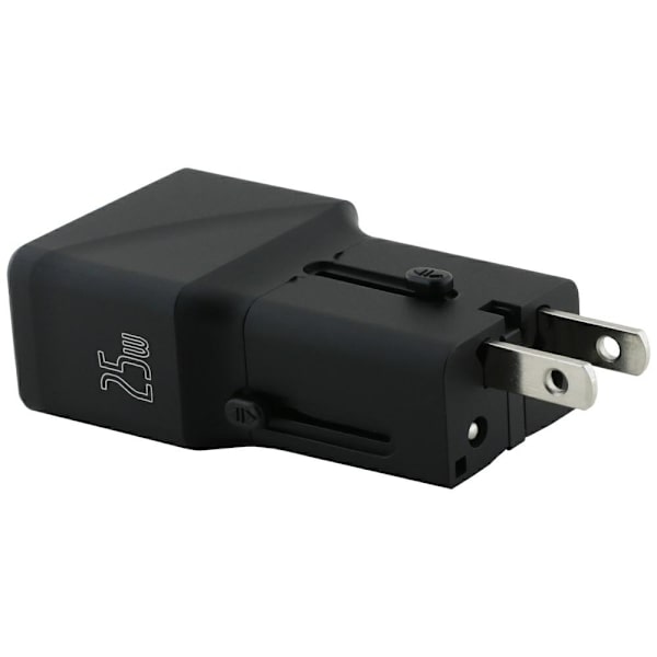 TUMI Rejseopladeradapter 25W USB-C/USB-A+USB-C/USB-C-kabel - sort