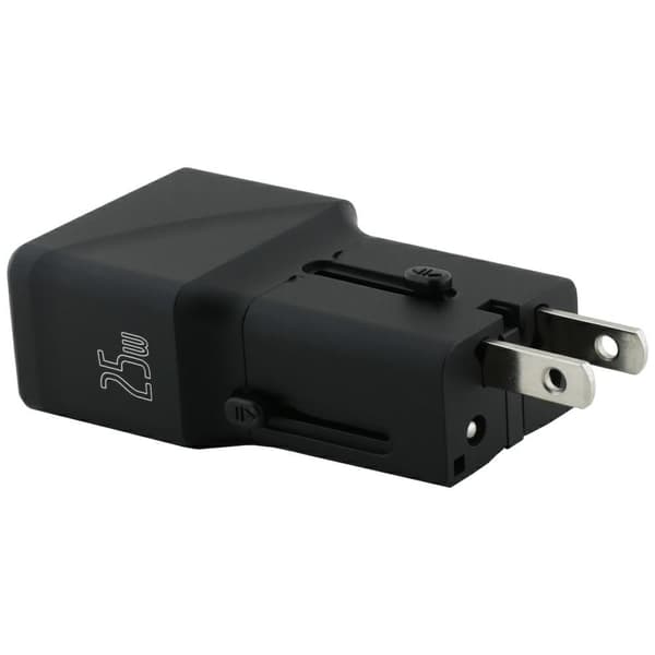 TUMI Reseladdare Adapter 25W USB-C/USB-A + USB-C/USB-C Kabel – Svart