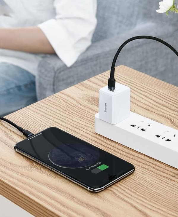Baseus Flettet USB-C Lightning Kabel 18W 1m - Sort/Grå Black