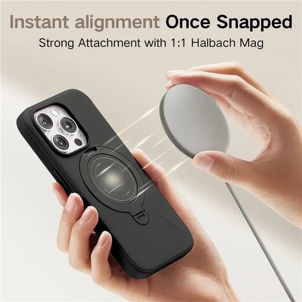 TORRAS Mobilskal till iPhone 16 Pro Max Magsafe Ostand Q Pro - Svart