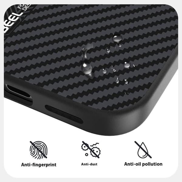 ABEEL Mobilskal till iPhone 17 PC TPU Aluminium PU Läder MagSafe - Textur 1