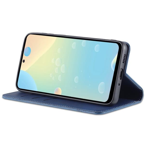 AZNS Samsung Galaxy A73 5G Plånboksfodral Konstläder - Blå