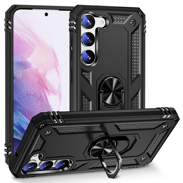 Galaxy S23 Plus Skal Ringhållare Kickstand - Svart Svart