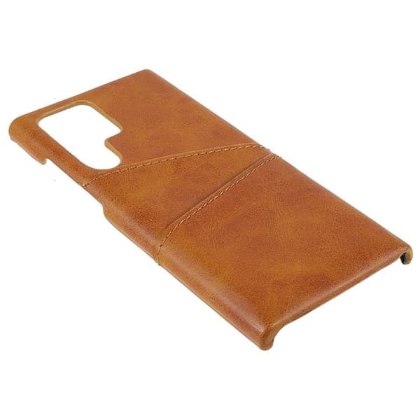 Kortholder Læder Cover Galaxy S22 Plus - Brun Brown
