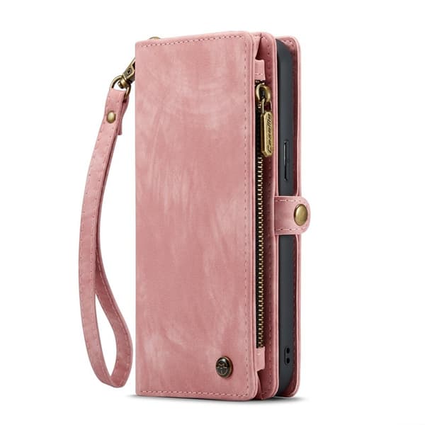 CASEME 008 iPhone 16 Pro Plånboksfodral Konstläder med - Rosa