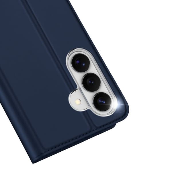 DUX DUCIS Mobilskal till Samsung Galaxy S26 Plus Äkta Läder Ställfunktion - Blå