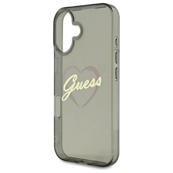 Guess Telefontaske til iPhone 16 Plus IML Hjerte - Sort Black